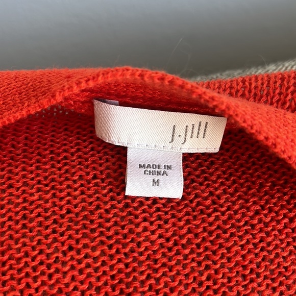 J Jill red button up sweater - Picture 4 of 7